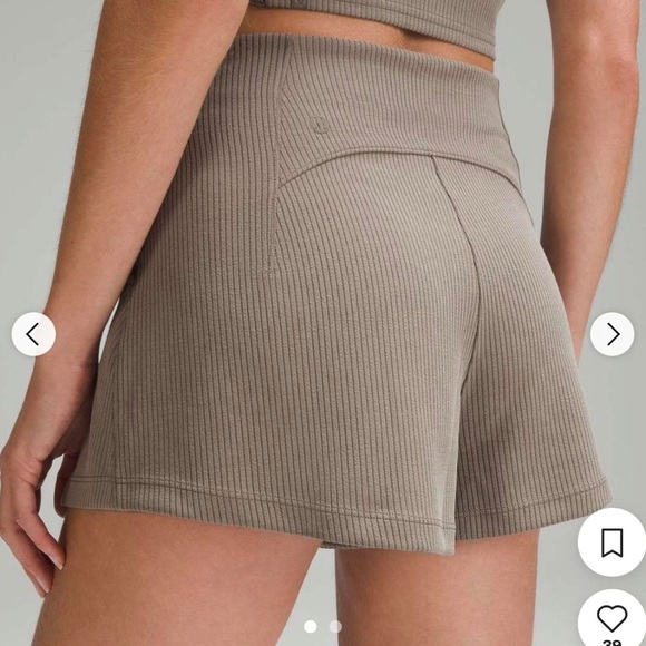 lululemon athletica Pants - Lululemon Ribbed Softstreme High-Rise 2” Short